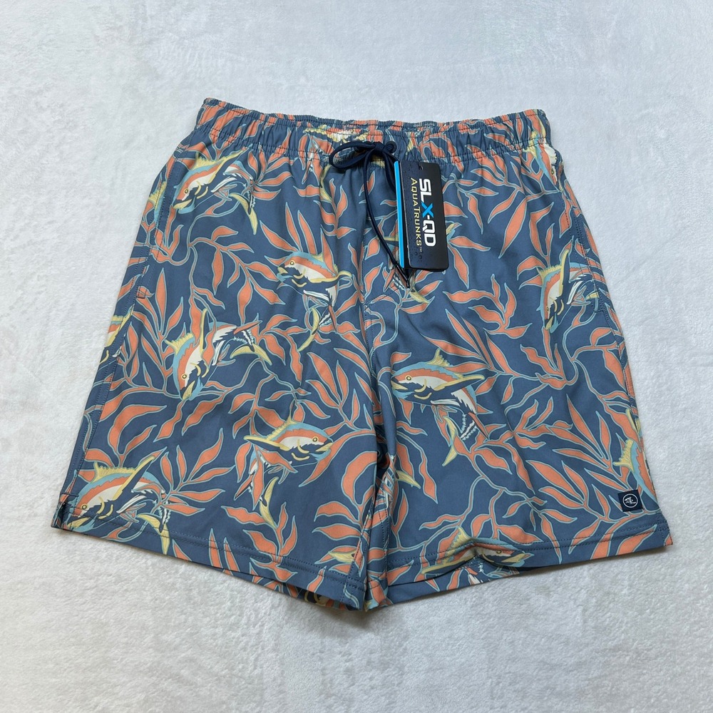 Salt Life SLX Performance Swim Trunks Mens Small Quick Dry Anti-Rash Floral NEW - Picture 2 of 8